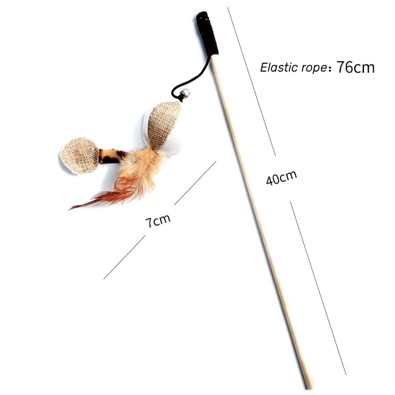 FurrNix Interactive Feather Wand Cat Toy -