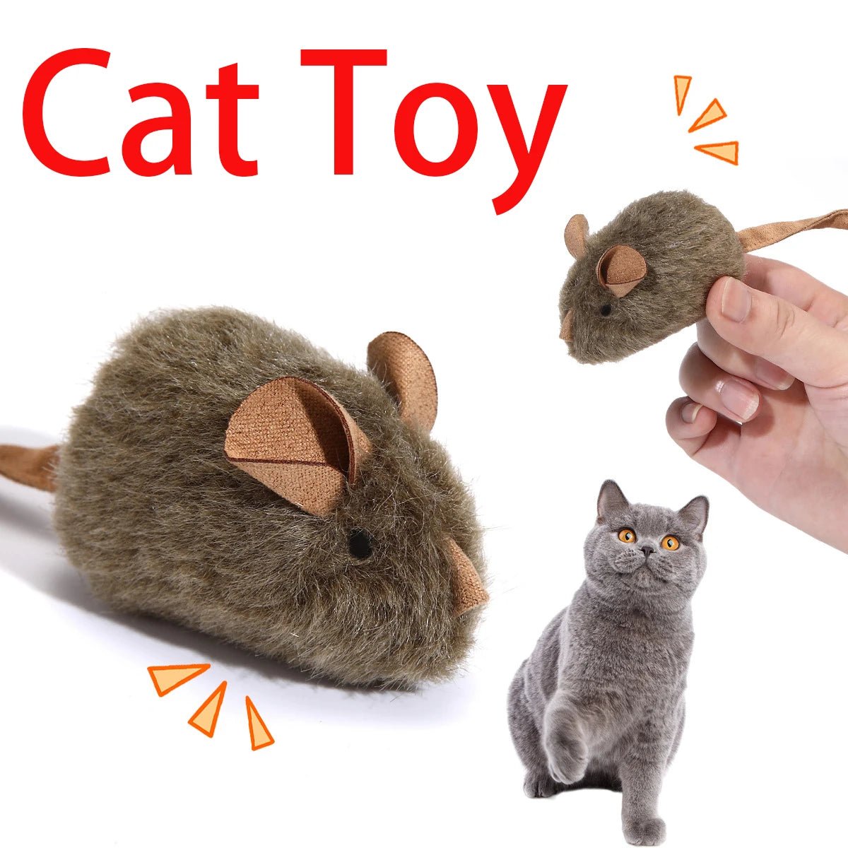 FurrNix Interactive Squeaky Mouse Cat Toy -