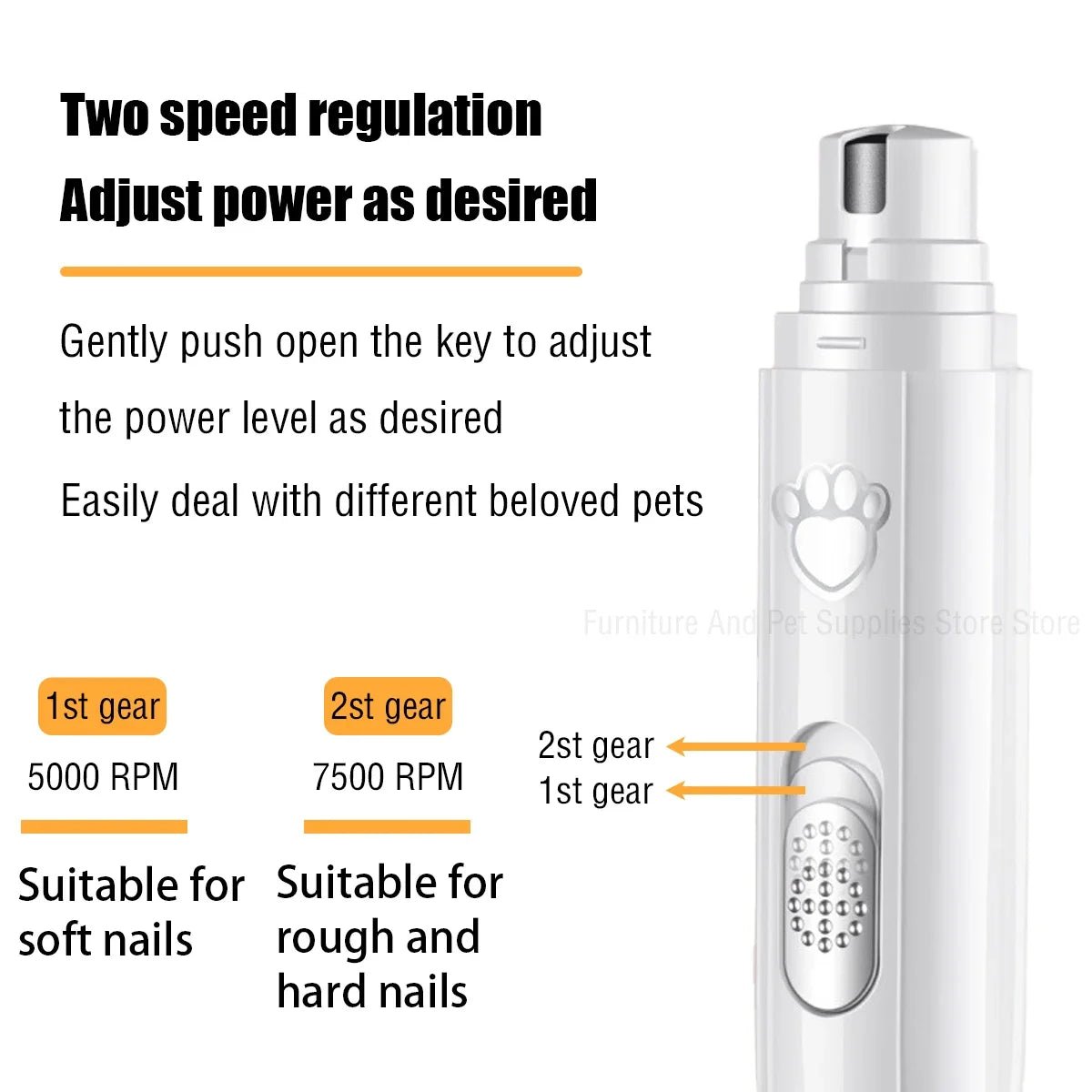 FurrNix Professional Electric Pet Nail Grinder -