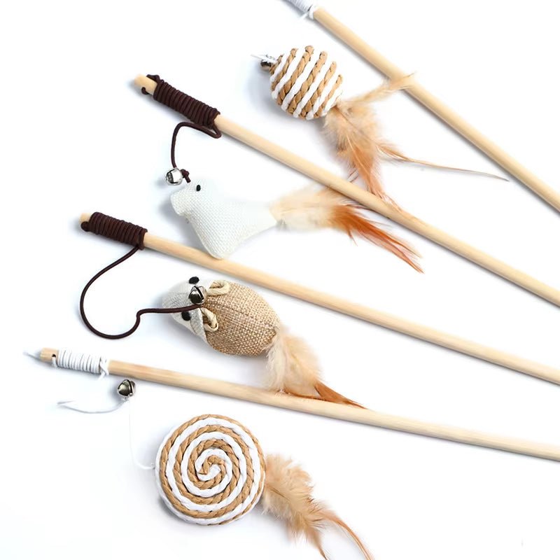 FurrNix Interactive Feather Wand Cat Toy -