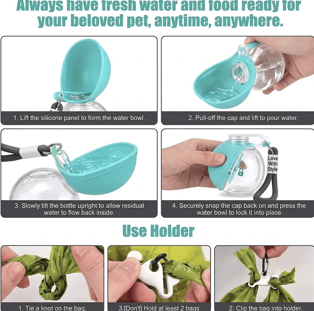 FurrNix Travel Water Bottle for Dogs -