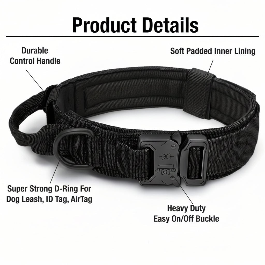 Heavy-Duty Tactical Dog Collar -