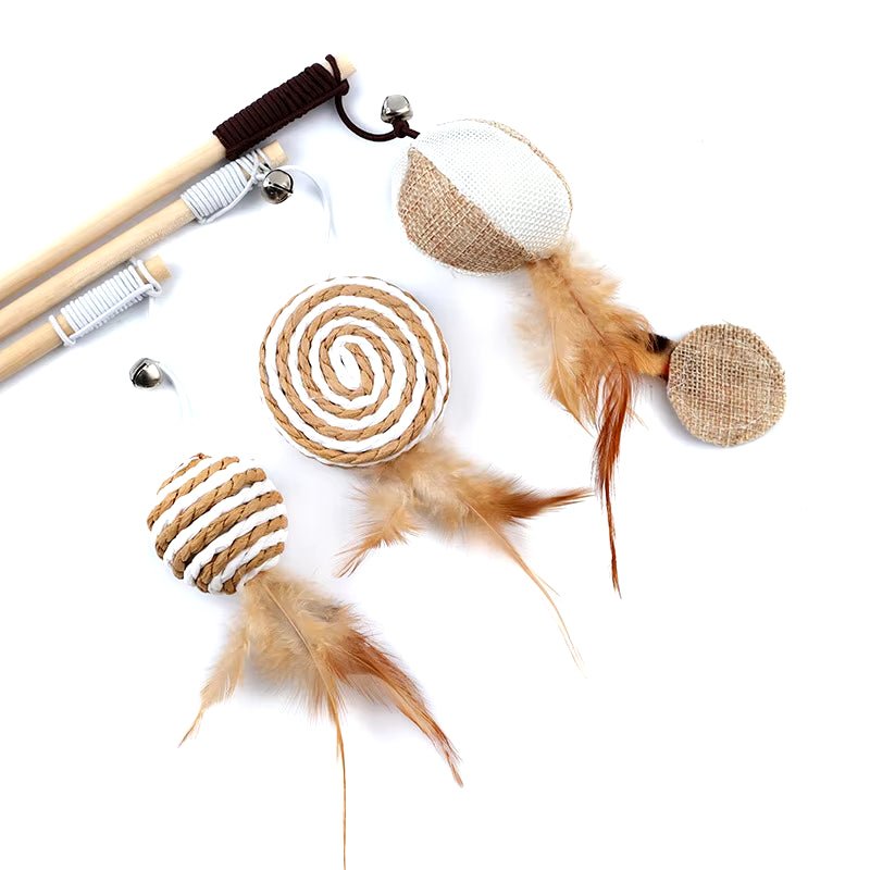 FurrNix Interactive Feather Wand Cat Toy -