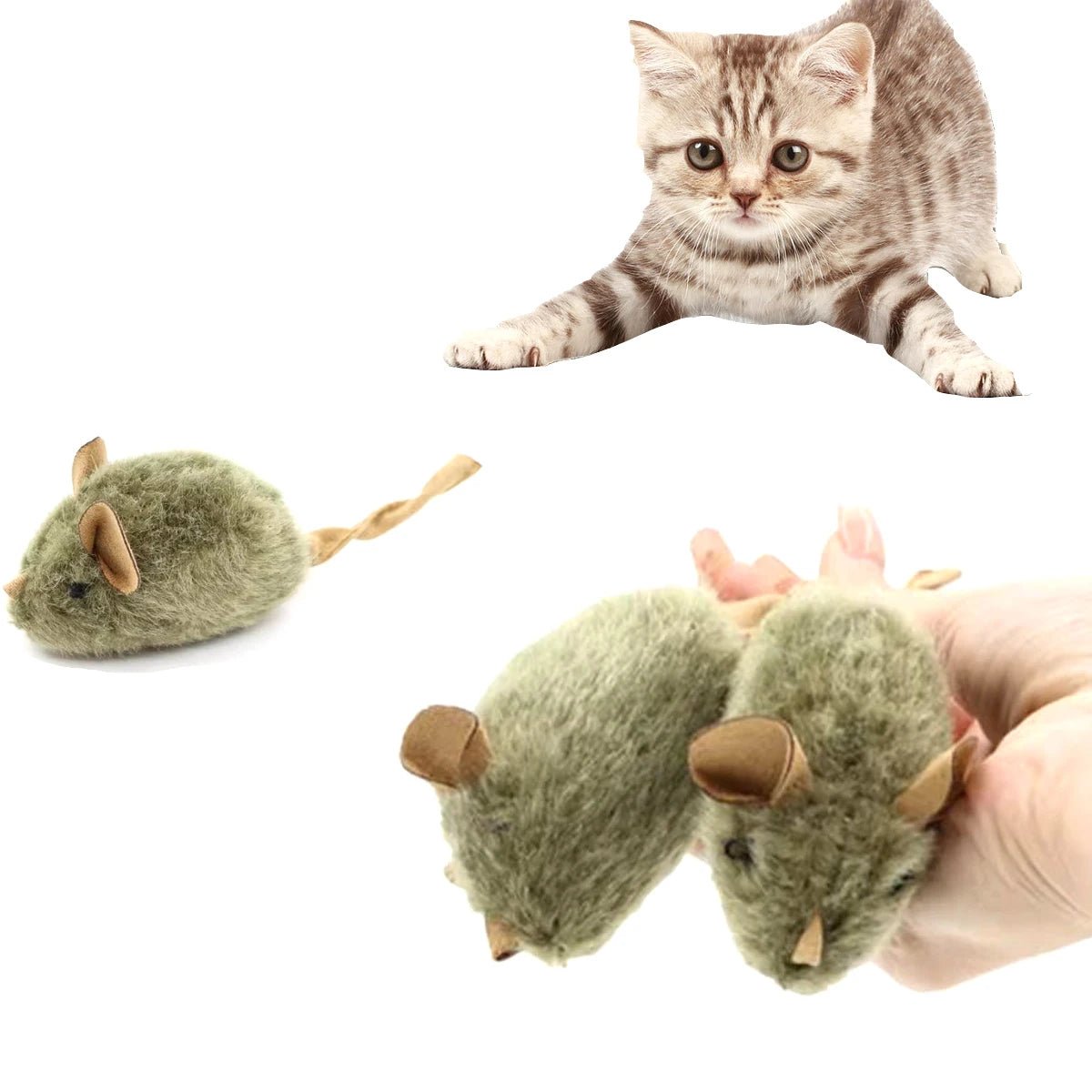 FurrNix Interactive Squeaky Mouse Cat Toy -