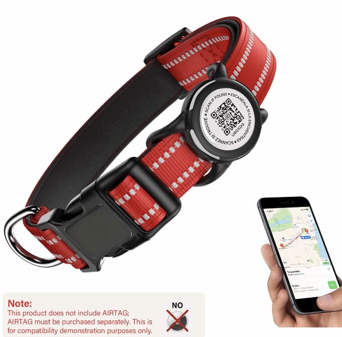 FurrNix Smart AirTag Dog Collar Set -