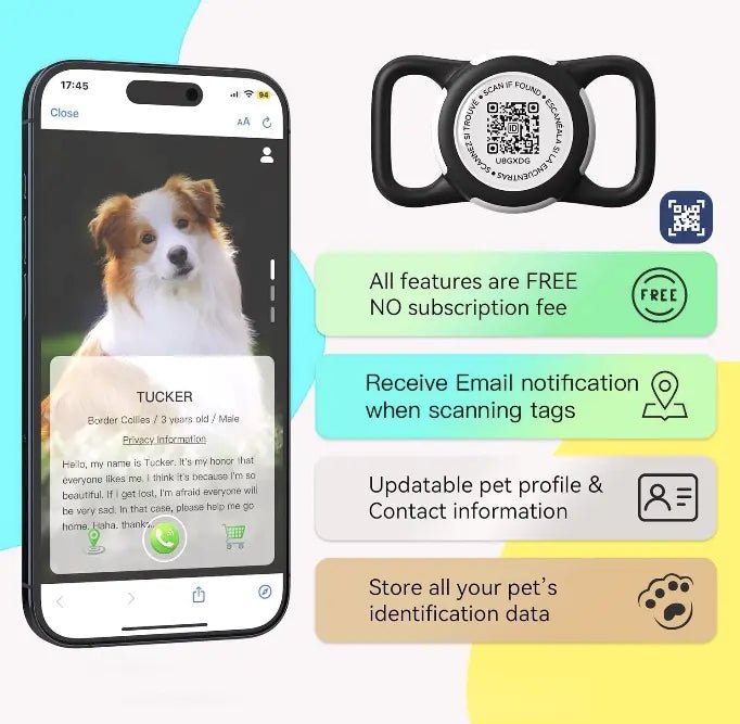 FurrNix Smart AirTag Dog Collar Set -